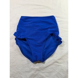 Tiger Friday Royal Blue Ribbed Ruffle High Waist Filly Briefs Adult XS Junior